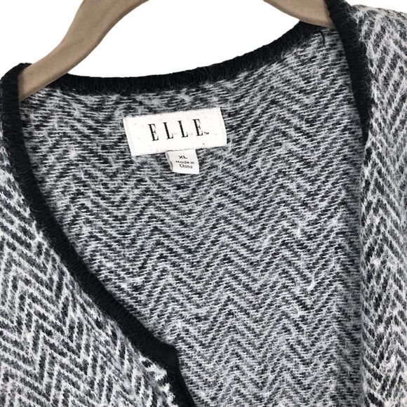 Women’s Grey Open Front, Long Cardigan, Eyelash Texture, Cozy, Front Pockets XL - Picture 3 of 7